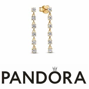 NEW! Pandora Sparkling Stones Drop Earrings 263011C01